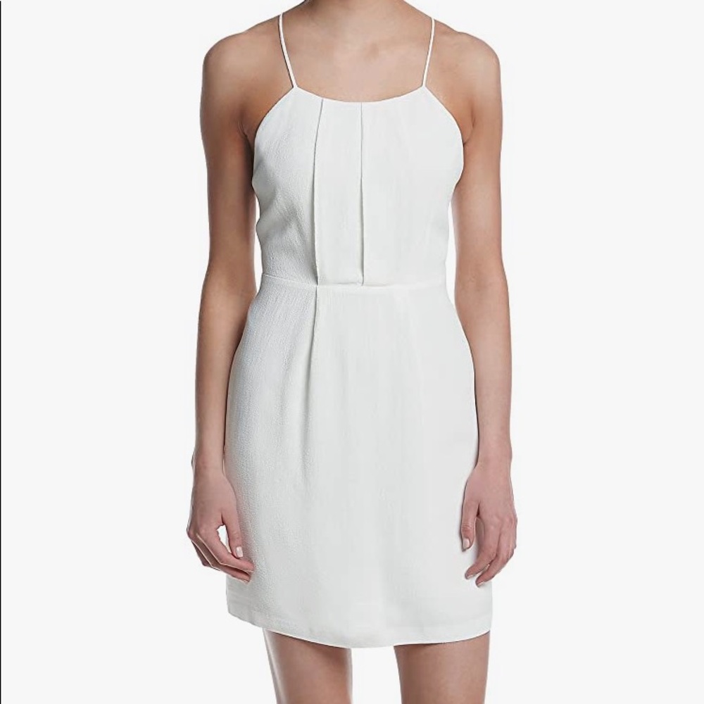 kensie Women's Texture Crepe Dress with Open Lace Back (M)